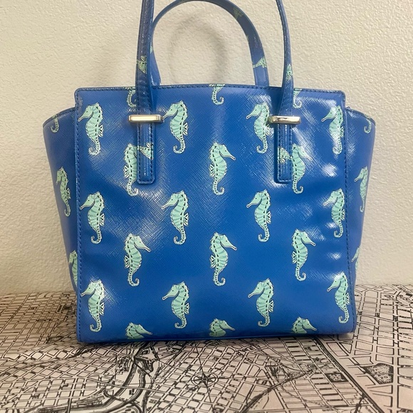 Kate Spade RARE Seahorse Satchel Crossbody - Picture 5 of 9